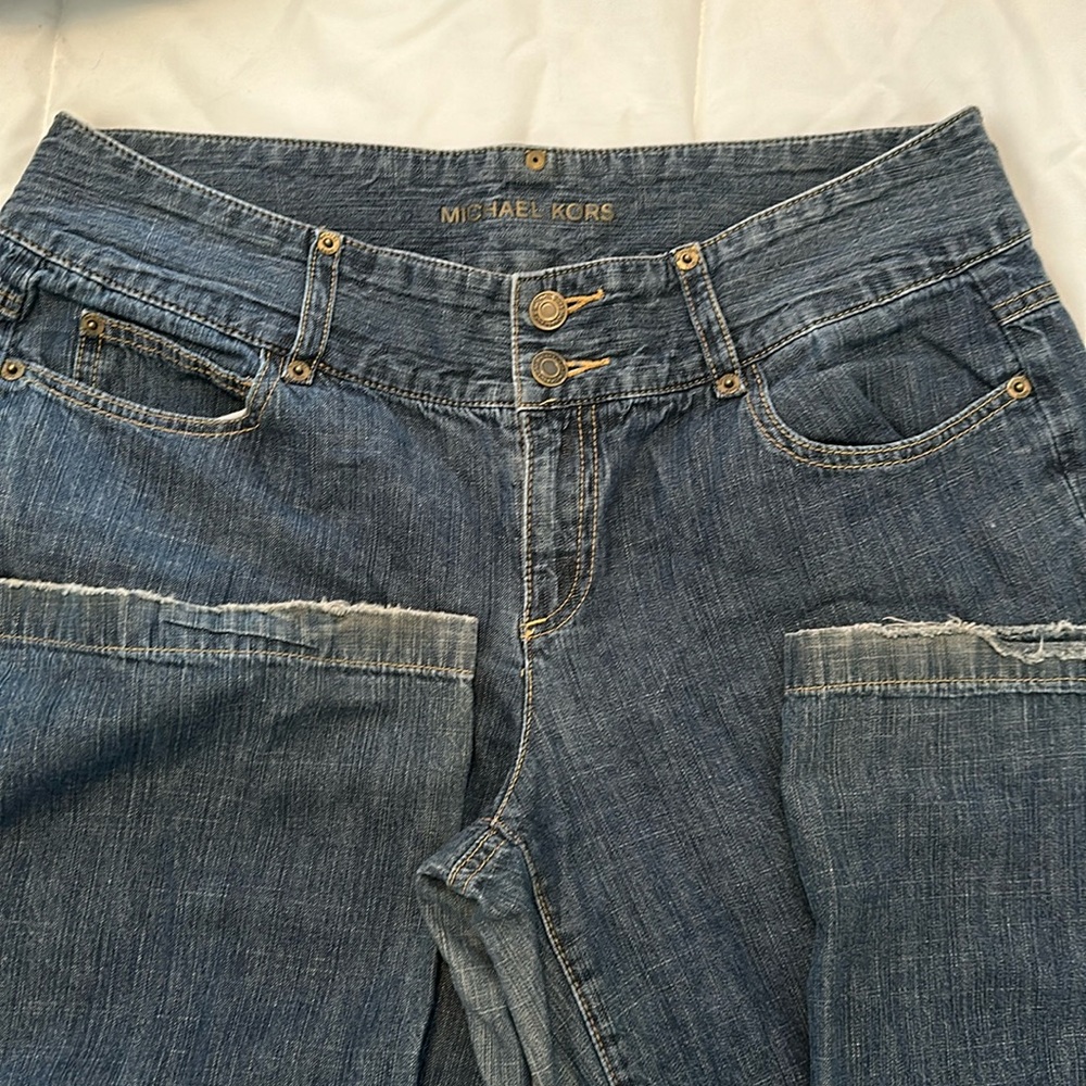 Michael Kors Y2K Dark Wash  Flare Denim Jeans (L)